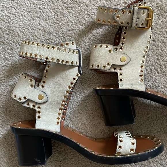 Isabel Marant Jaeryn Ivory suede sandals, size 37 or US 7. - Picture 8 of 14
